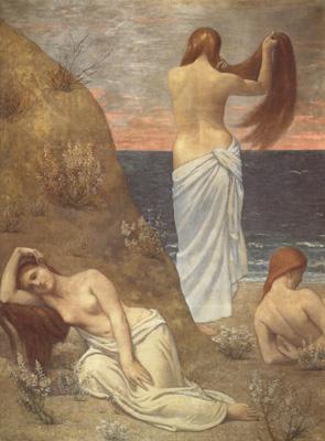 Pierre Puvis de Chavannes Young Girls at the Seaside (mk19) Germany oil painting art